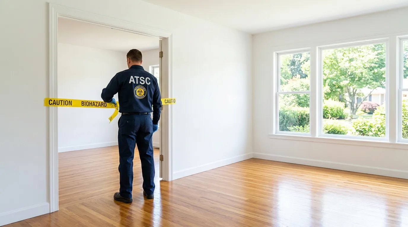 Certified biohazard cleanup crew performing Decomposition Cleanup in Sunset Park